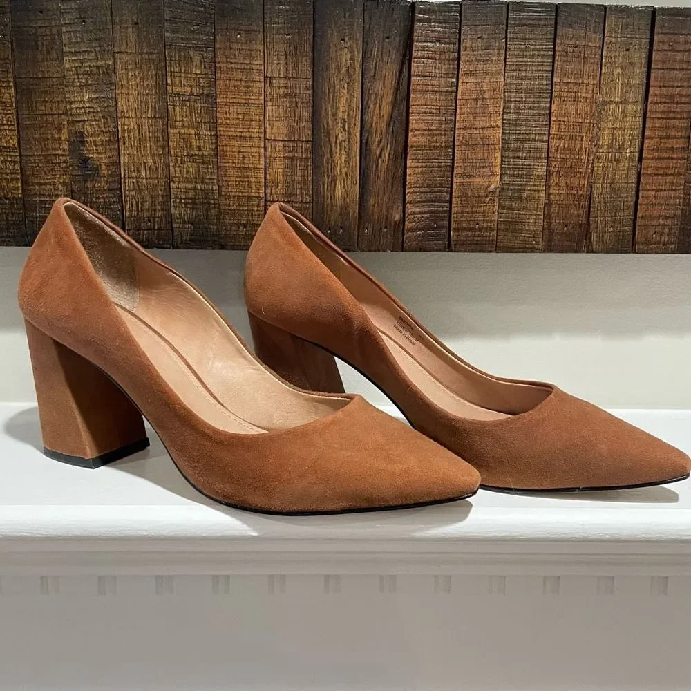 BOTKIER - Tabitha Pumps Heels Brown Suede 9.5 - Picture 1 of 11